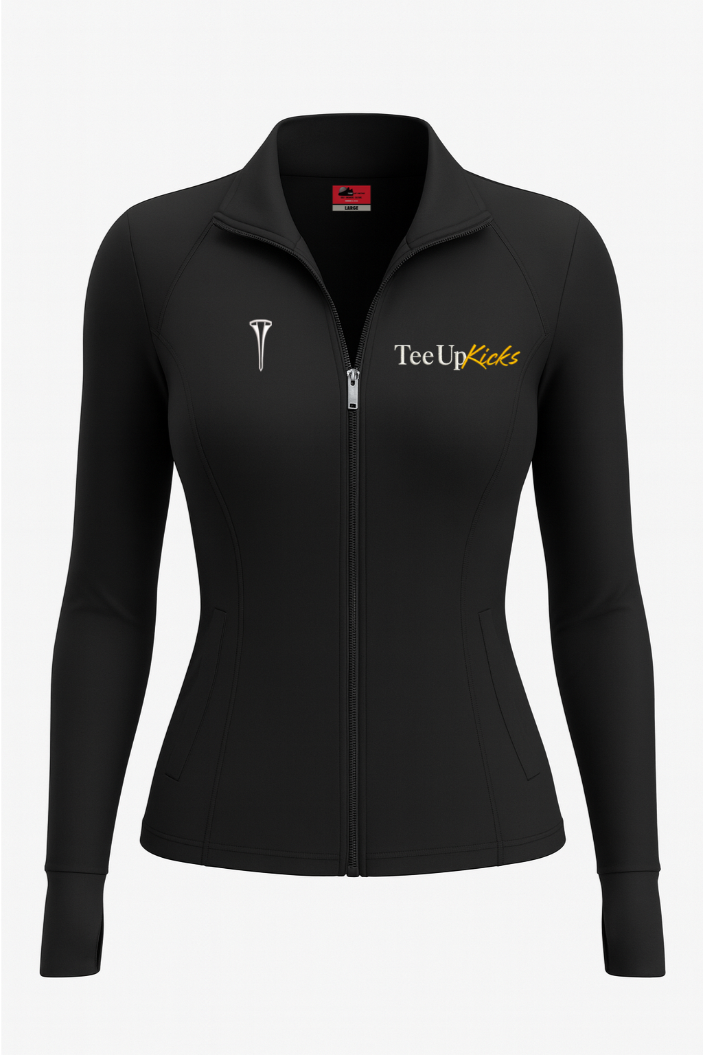 WOMEN’S ZIP UP JACKET - BLACK/WHITE/YELLOW