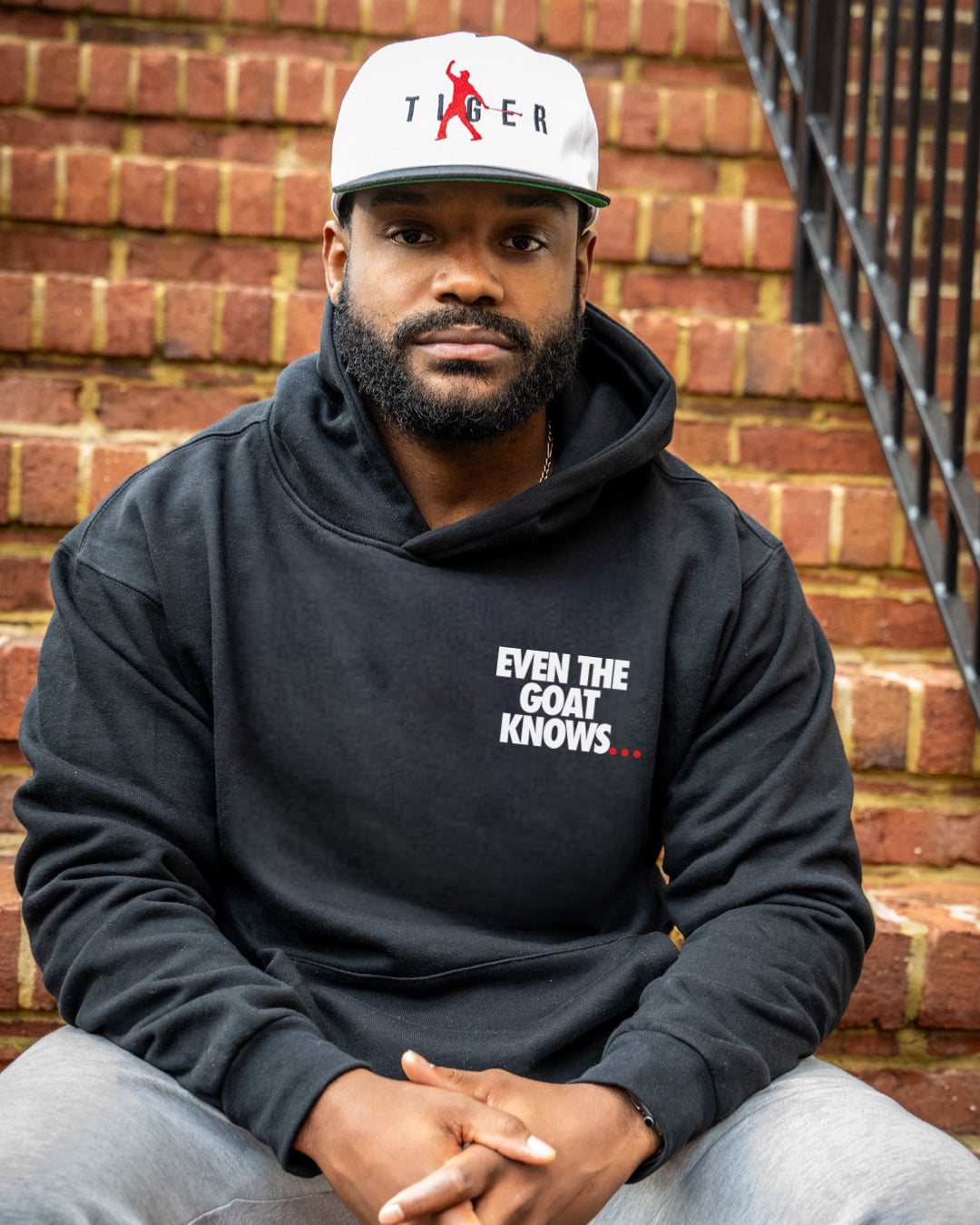 UNSTRUCTURED VINTAGE TIGER REIMAGINED SNAPBACK HAT - WHITE/BLACK/RED