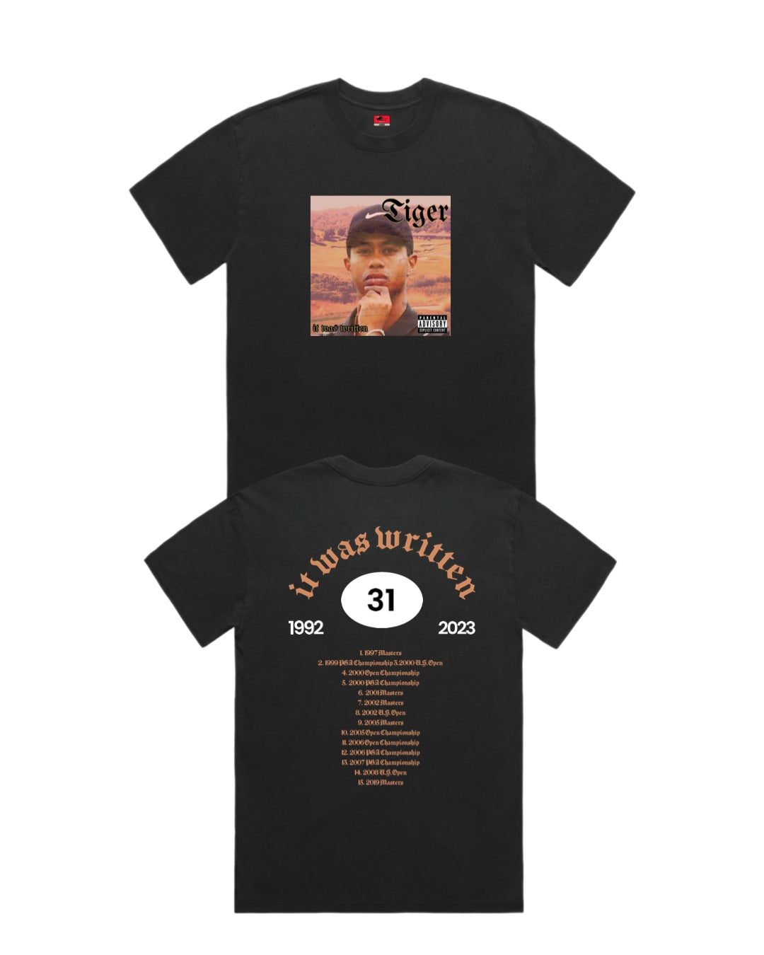 IT WAS WRITTEN TIGER TEE - BLACK