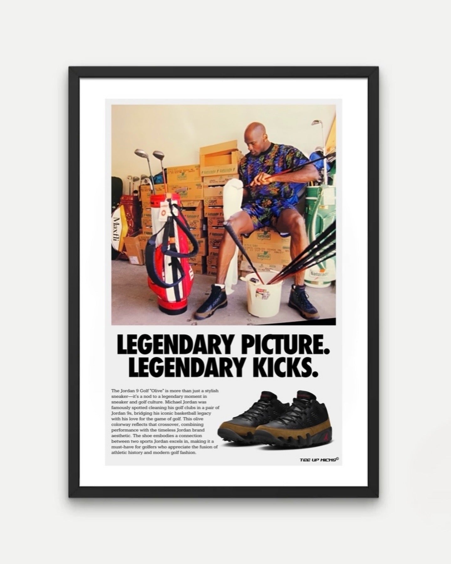 *LIMITED EDITION* AJ 9 G OLIVE VINTAGE AD PRINT ALTERNATE (UNFRAMED)