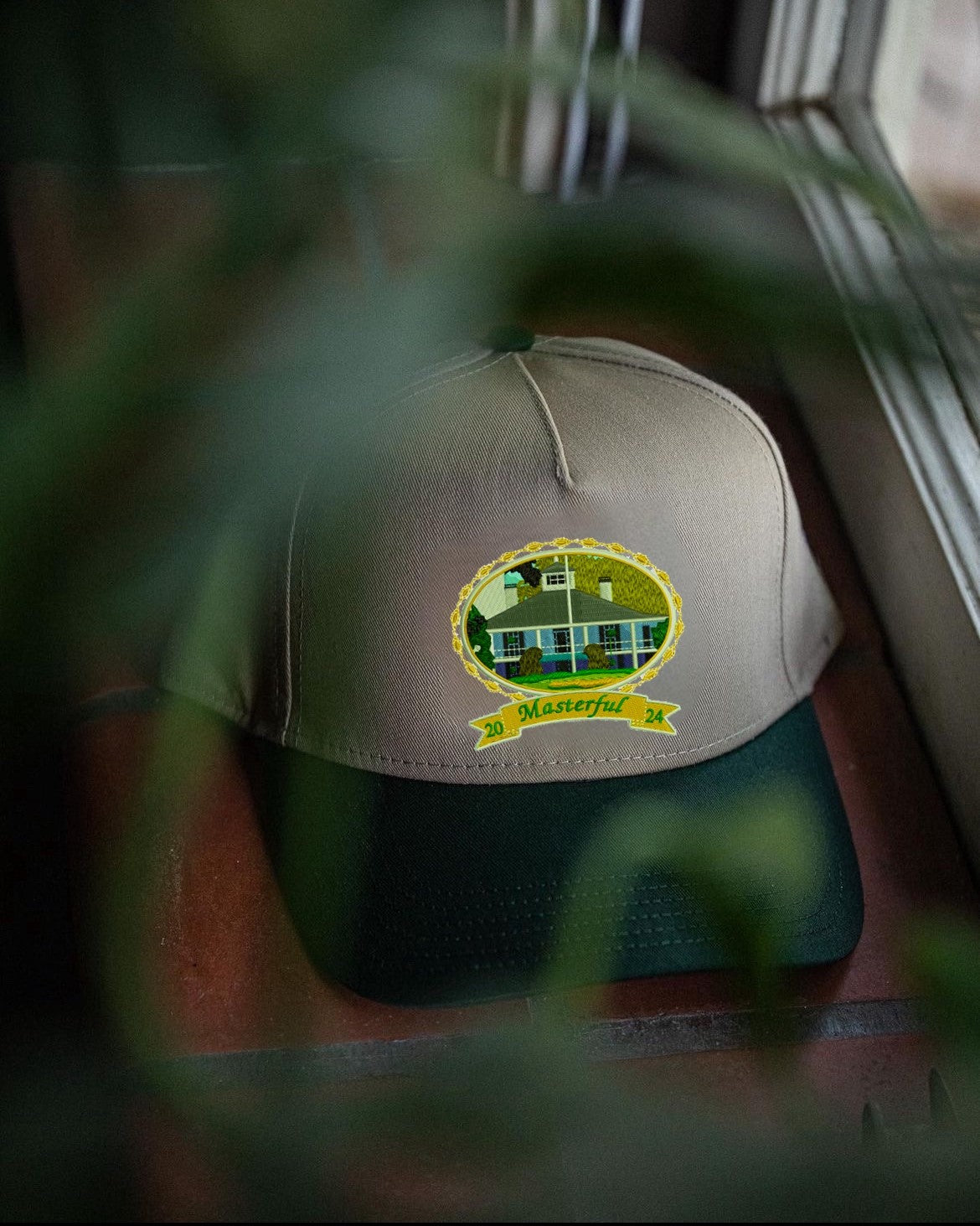 *Limited* Masterful Hat - CREAM/PINE GREEN