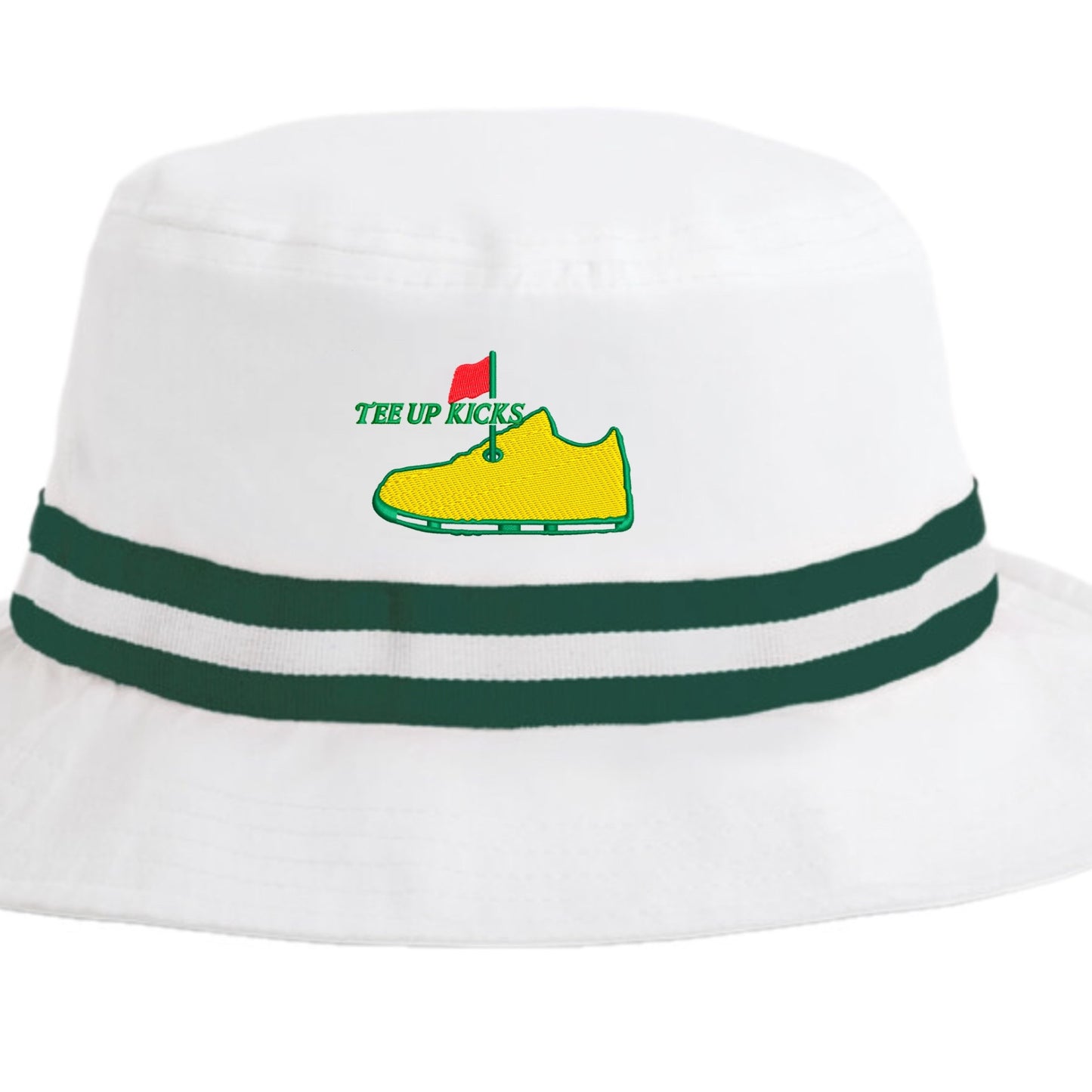 *Limited* Vintage Imperial Oxford Bucket Hat - White/Green(2024)