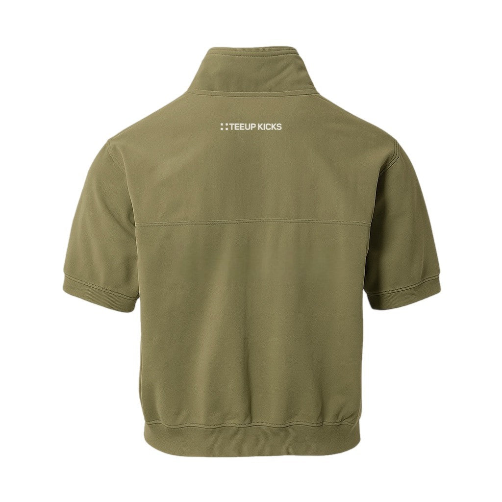 WATER RESISTANT PULLOVER WINDSHIRT- ALOE/WHITE/RED