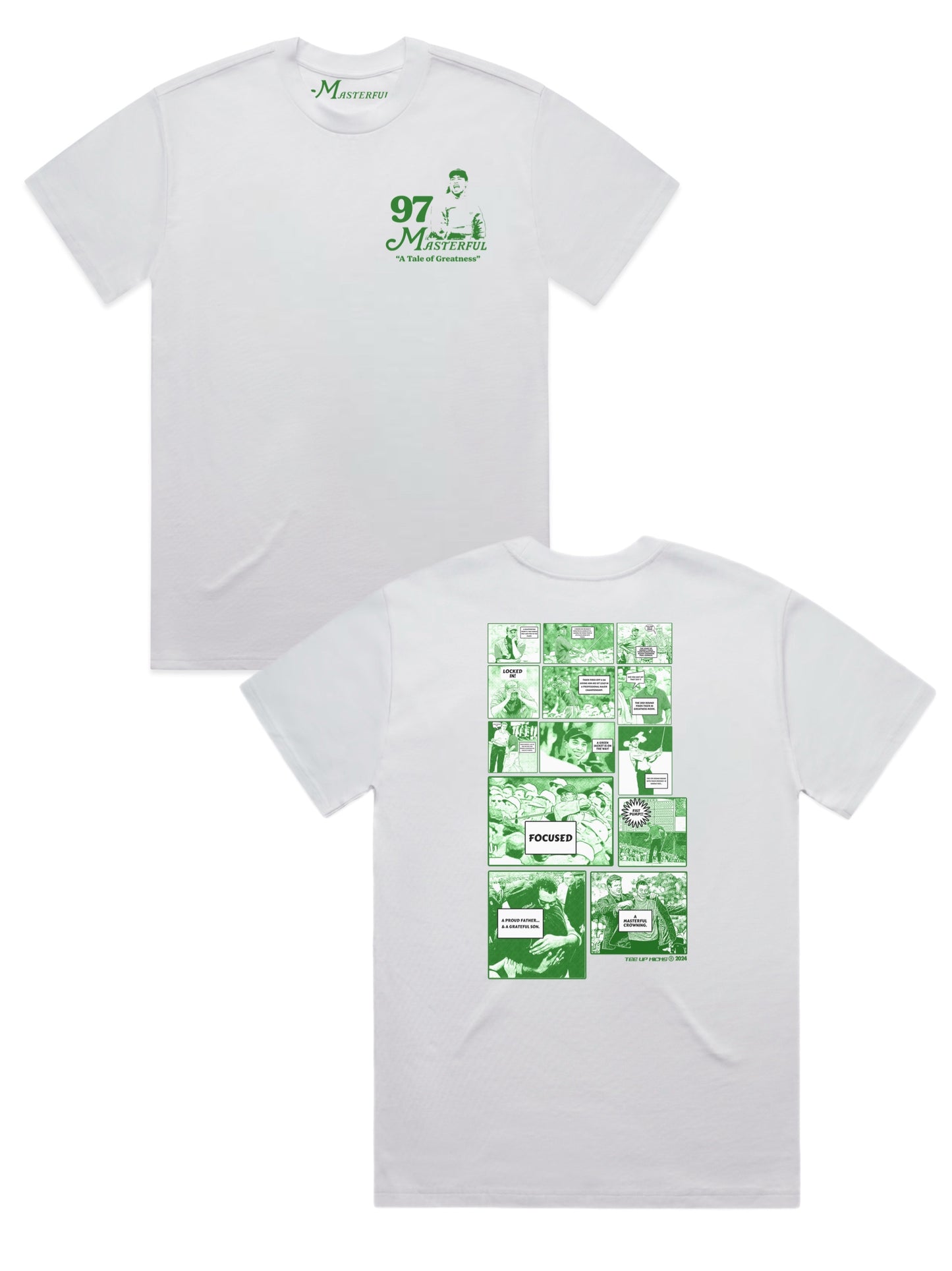 97 MASTERFUL COMIC SHIRT - WHITE/PANTONE 342