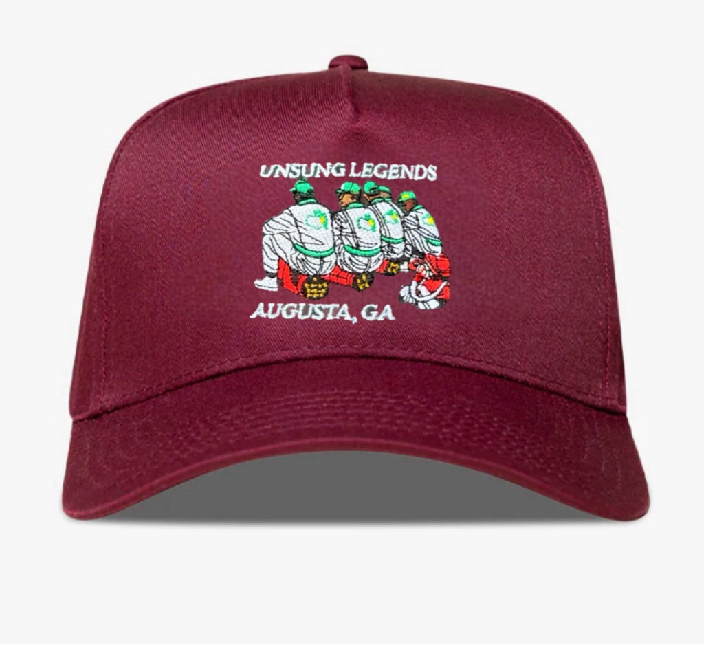 *LIMITED EDITION* UNSUNG LEGENDS OF AUGUSTA HAT - CRIMSON WINE/MULTI