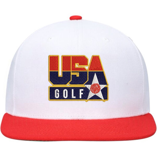 VICTORY VINTAGEGOLF LIKE IT'S 1992 SNAPBACK HAT - WHITE/VARSITY RED/GOLD