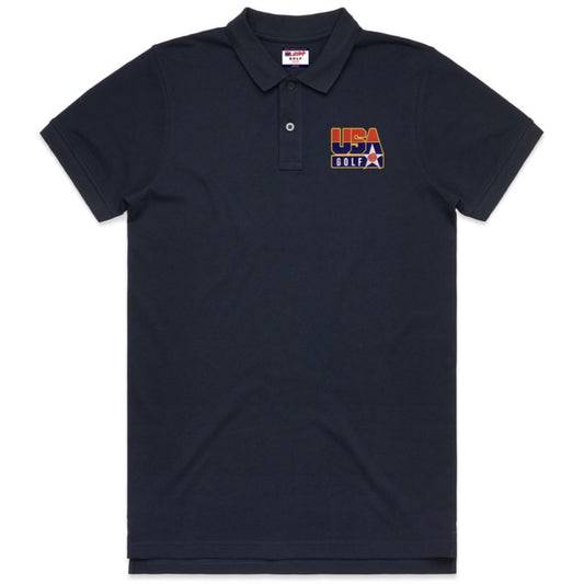 THE COACH CHUCK PIQUE POLO - NAVY