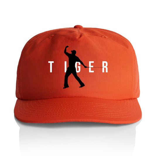 UNSTRUCTURED TIGER NYLON HAT - FIRE RED