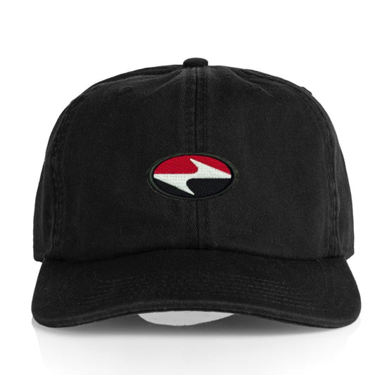 TW YING YAN UNSTRUCTURED 6-PANEL HAT - BLACK