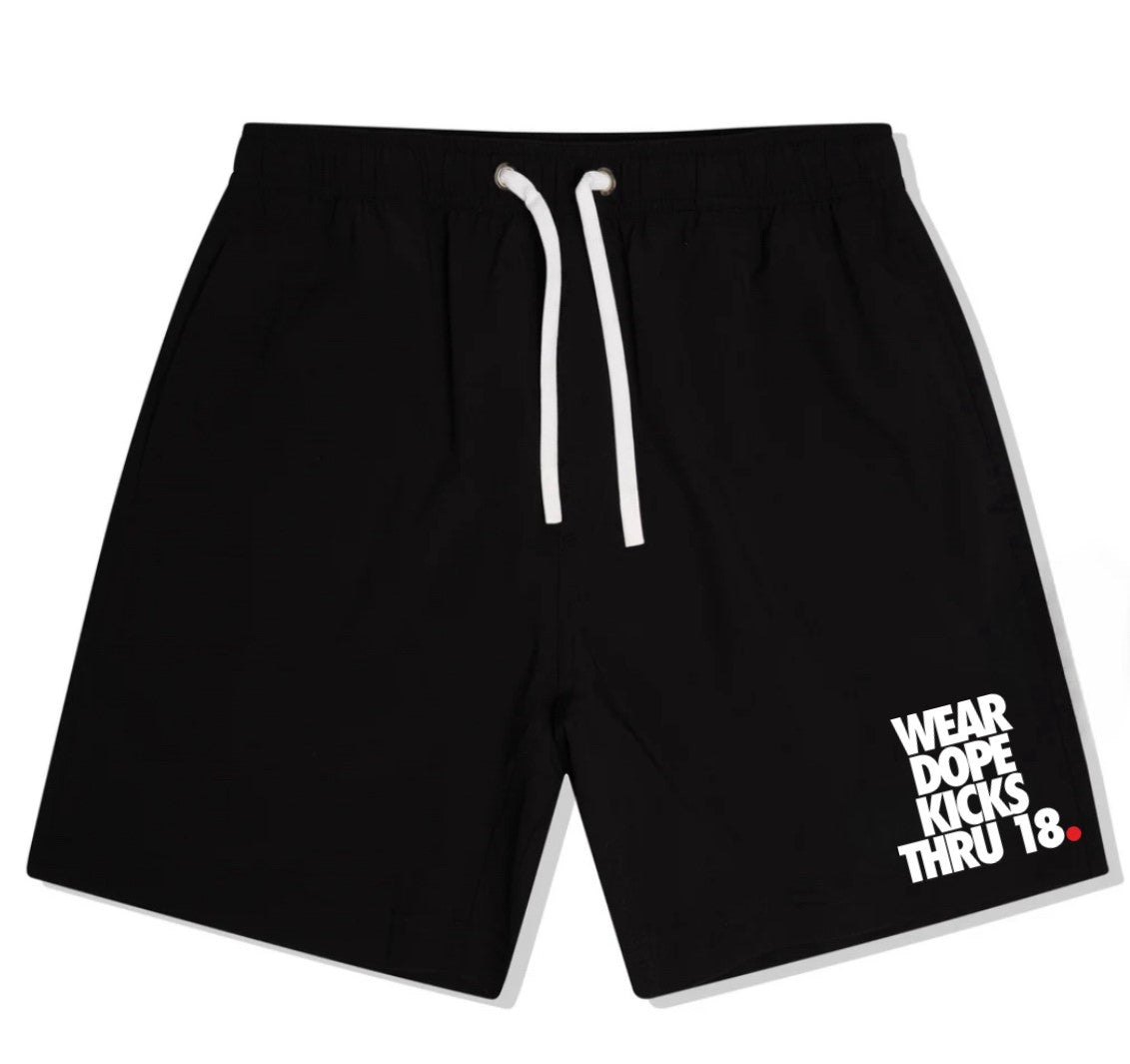 WEAR DOPE KICKS THRU 18 - BLACK/WHITE/RED