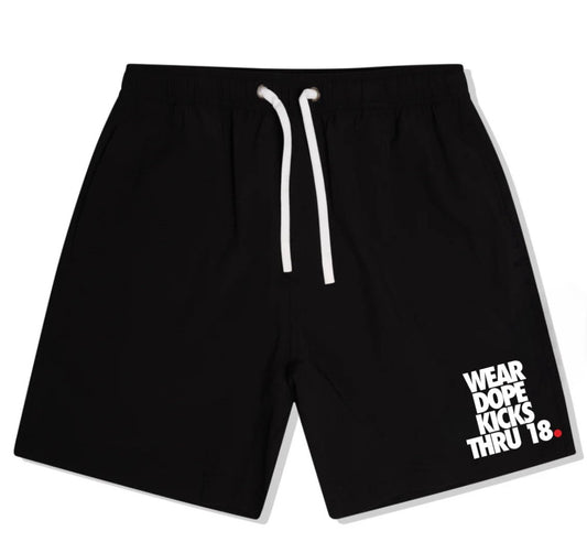 WEAR DOPE KICKS THRU 18 - BLACK/WHITE/RED