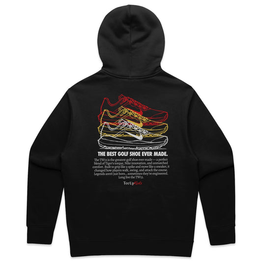 THE BEST GOLF SHOE EVER HOODIE - BLACK/SPORT RED/CANARY
