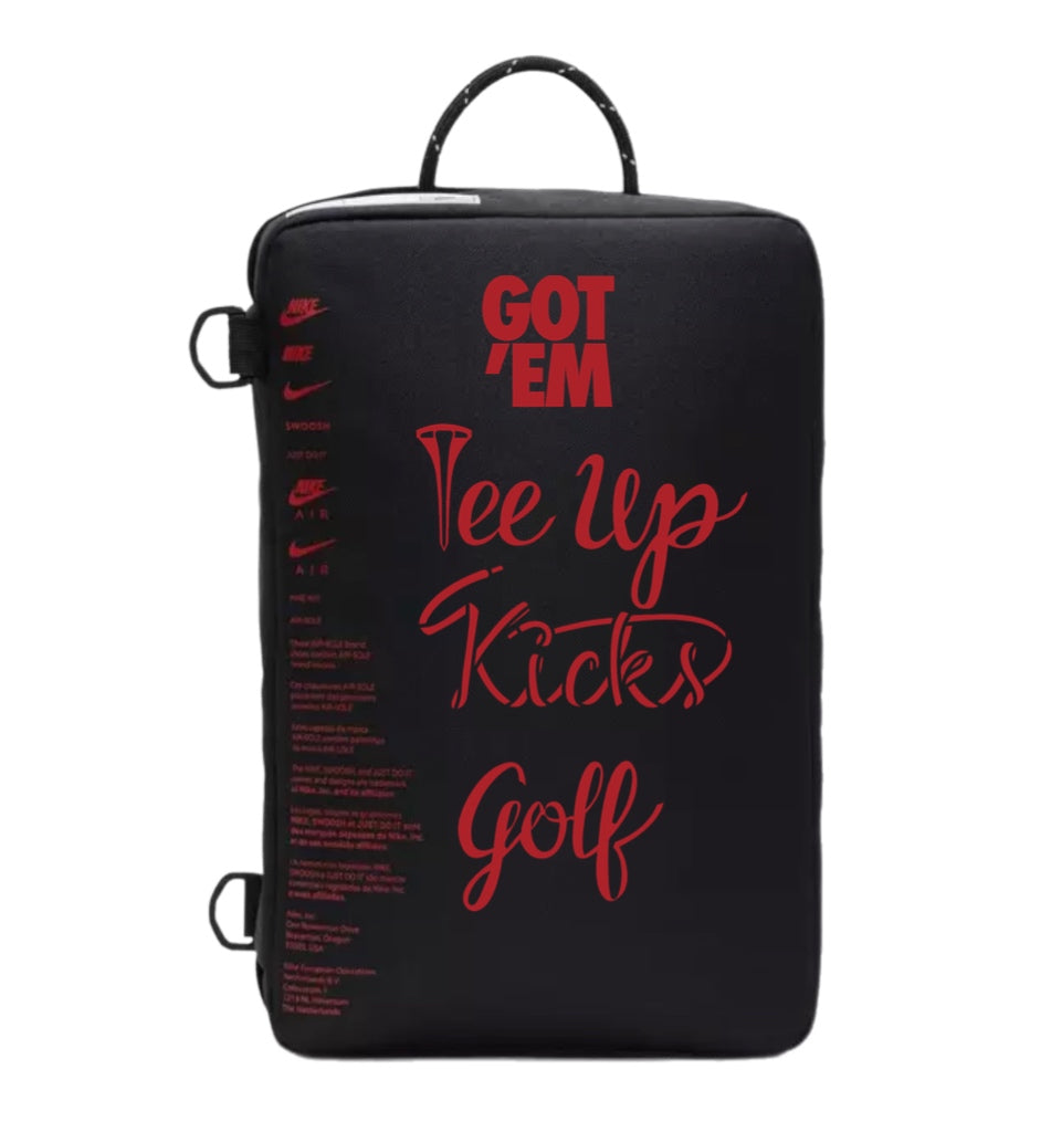 *Limited Edition* CUSTOM  Tee Up Kicks Golf “Kicks Caddie” 2022 Blk/Red
