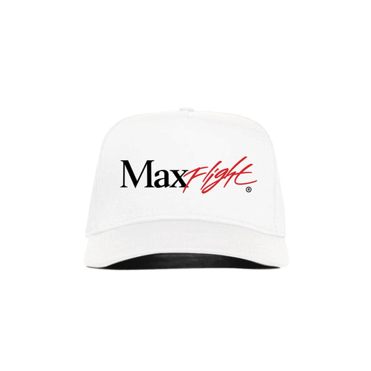 VINTAGE MAX FLIGHT SNAPBACK HAT -  WHITE/BLACK/SPORT RED